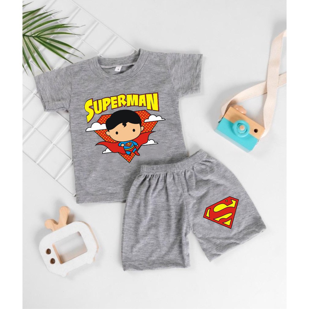 SETELAN ANAK KARAKTER / SET BAJU ANAK COWOK KARAKTER &quot;SUPERHEROES&quot;