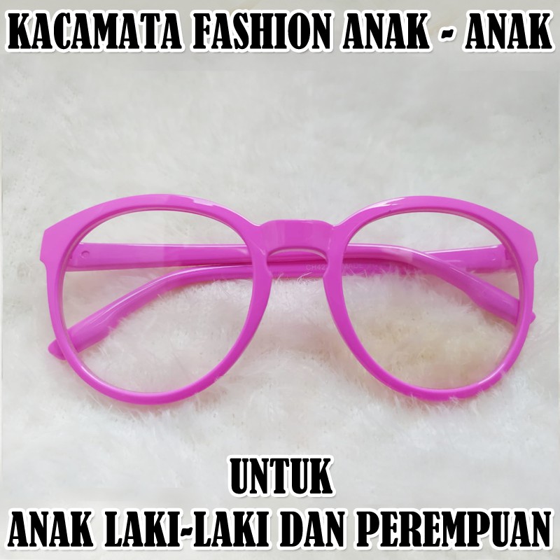 Kacamata Anak anak Fashion Oval Transparan Kids Glasses Unisex Kaca mata Anak  Bulat Oval Multicolor