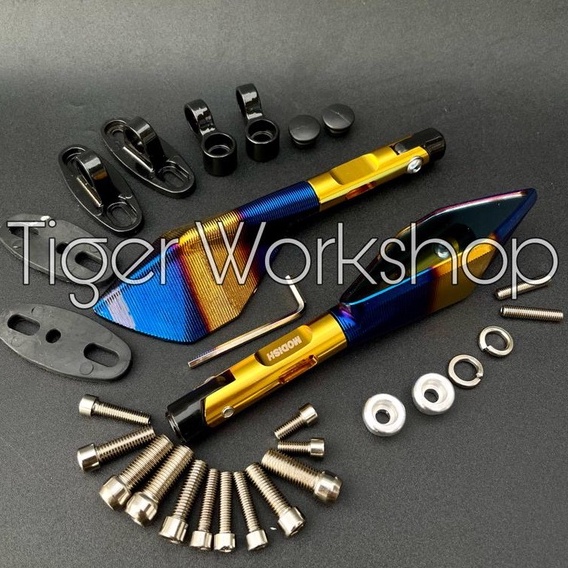 SPION TOMOK V2 V5 JUMBO UNIVERSAL FULL CNC MODEL RIZOMA BISA UNTUK SEMUA JENIS MOTOR-Twotone