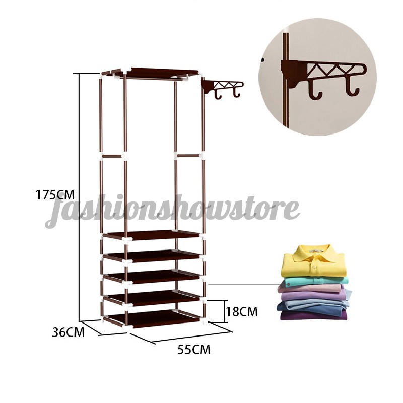 Actionclub Simple Metal Iron Coat Rack Floor Standing Clothes Hanging Storage Shelf Clothes Hanger Racks Bedroom Furniture Shopee Indonesia