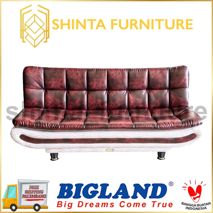 Kursi Tamu Lipat Sofa Bigland Sofabed Bigland Maroon Sofa Bed Murah
