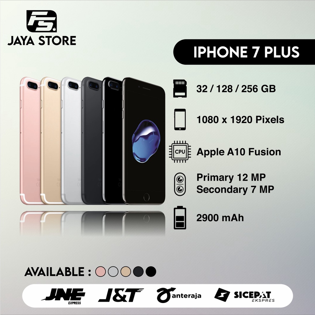 IPHONE 7 PLUS 32 / 128 / 256 GB FULLSET ORIGINAL GOOD CONDITION 100 % MULUS EX INTER TERMURAH DAN BE