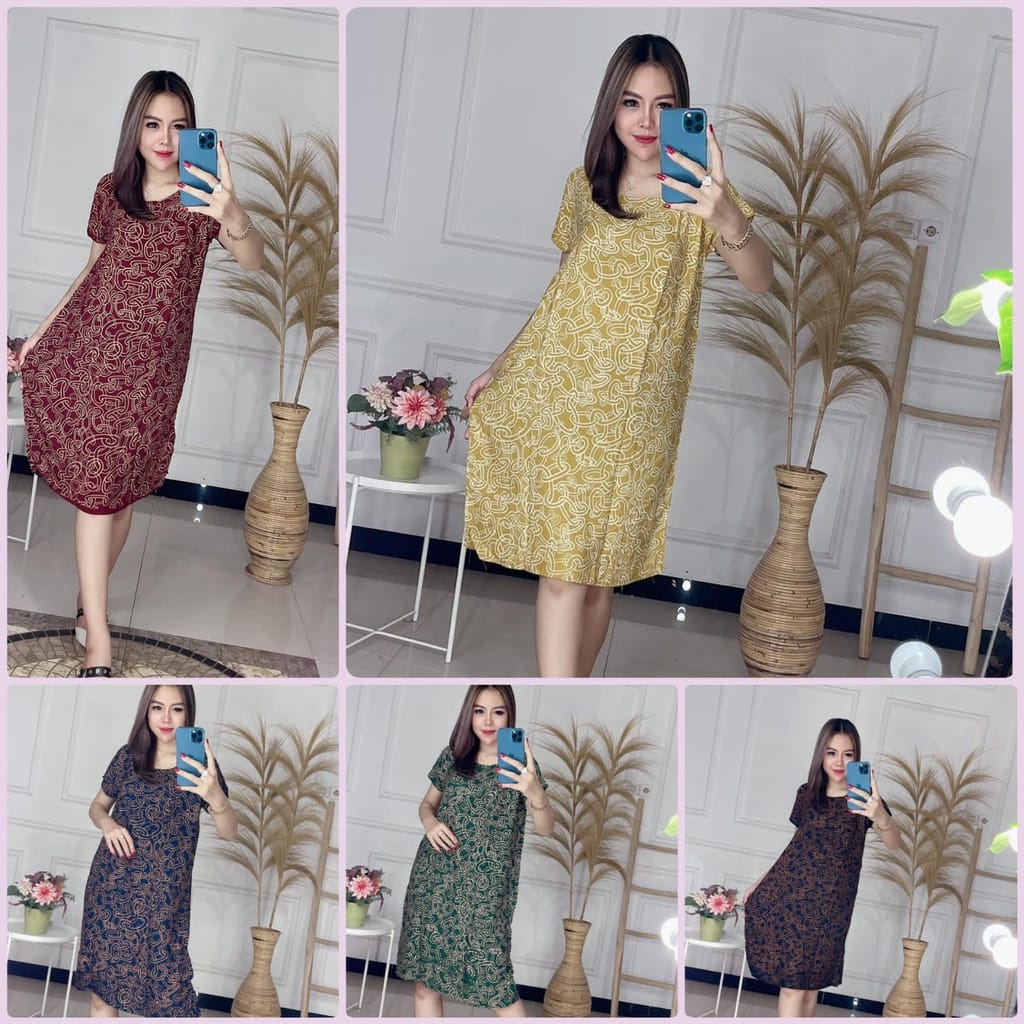 Daster Wanita Rayon Adem Daster Motif Bali Terbaru !!