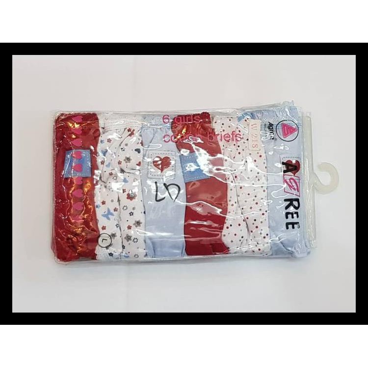 PRODUK BAIK CELANA DALAM ANAK PEREMPUAN 1 PACK ISI 6 AGREE LE - 5-6 TAHUN PALING LARIS