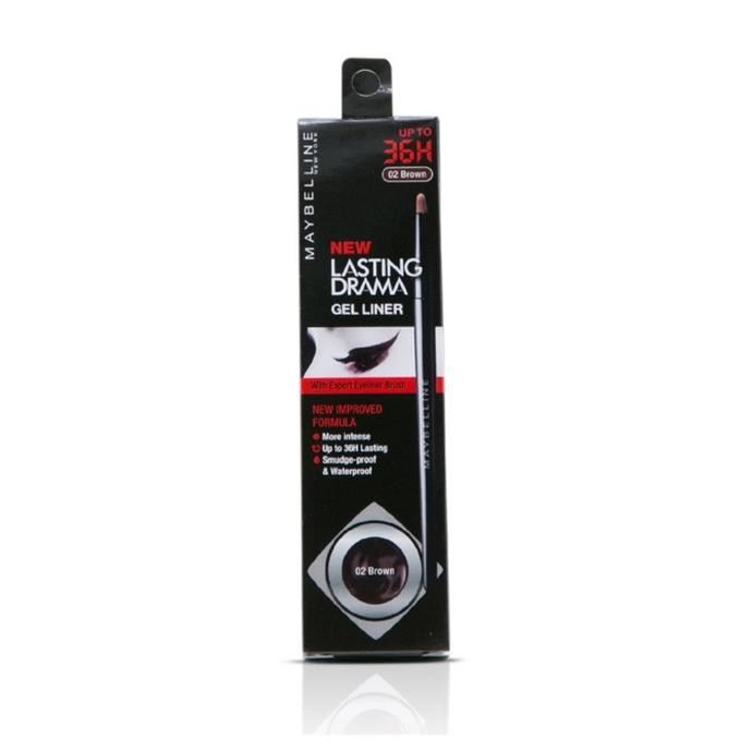 SALE Maybelline Eyeliner Gel Lasting Drama - Black ORI TERMURAH
