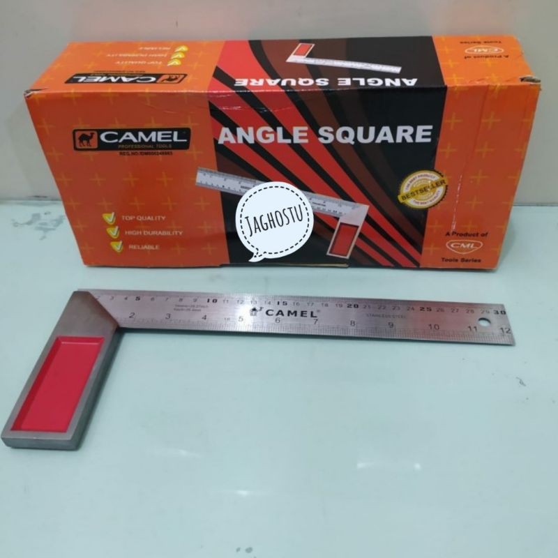 

Siku Tukang 30 cm CAMEL | Siku Meter Penggaris Tukang 12" inch