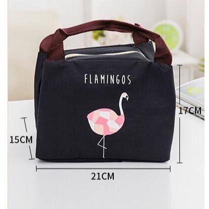 Tas Bekal Lunch Bag Insulated / Cooler Bag MOTIF FLAMINGGO - MKM