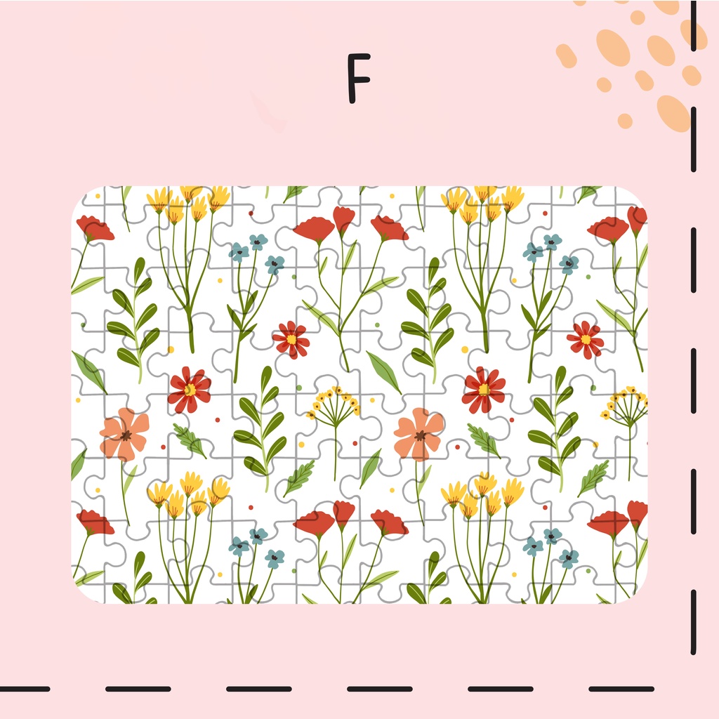 READY STOK Mainan Puzzle Dekorasi Motif Flower Bunga Cantik