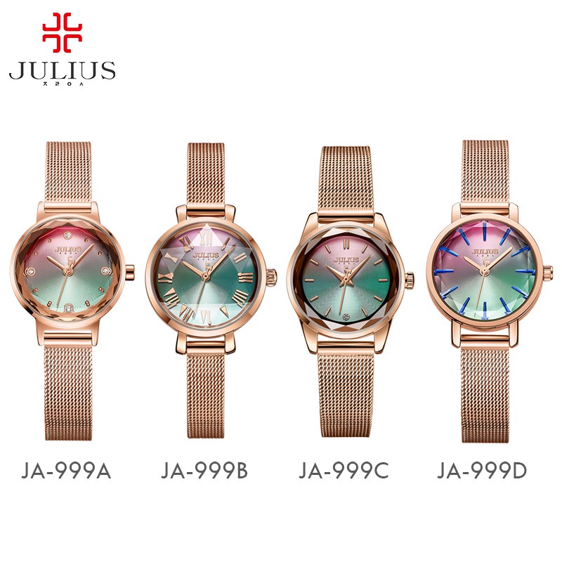 Julius JA-999 / JA999 Jam Tangan Wanita Korea Original Stainless steel Desain Cantik dan Elegan