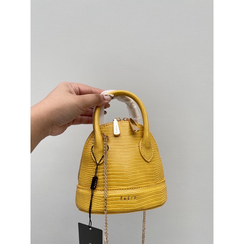 Mini Lizard-effect Top Handle Bag