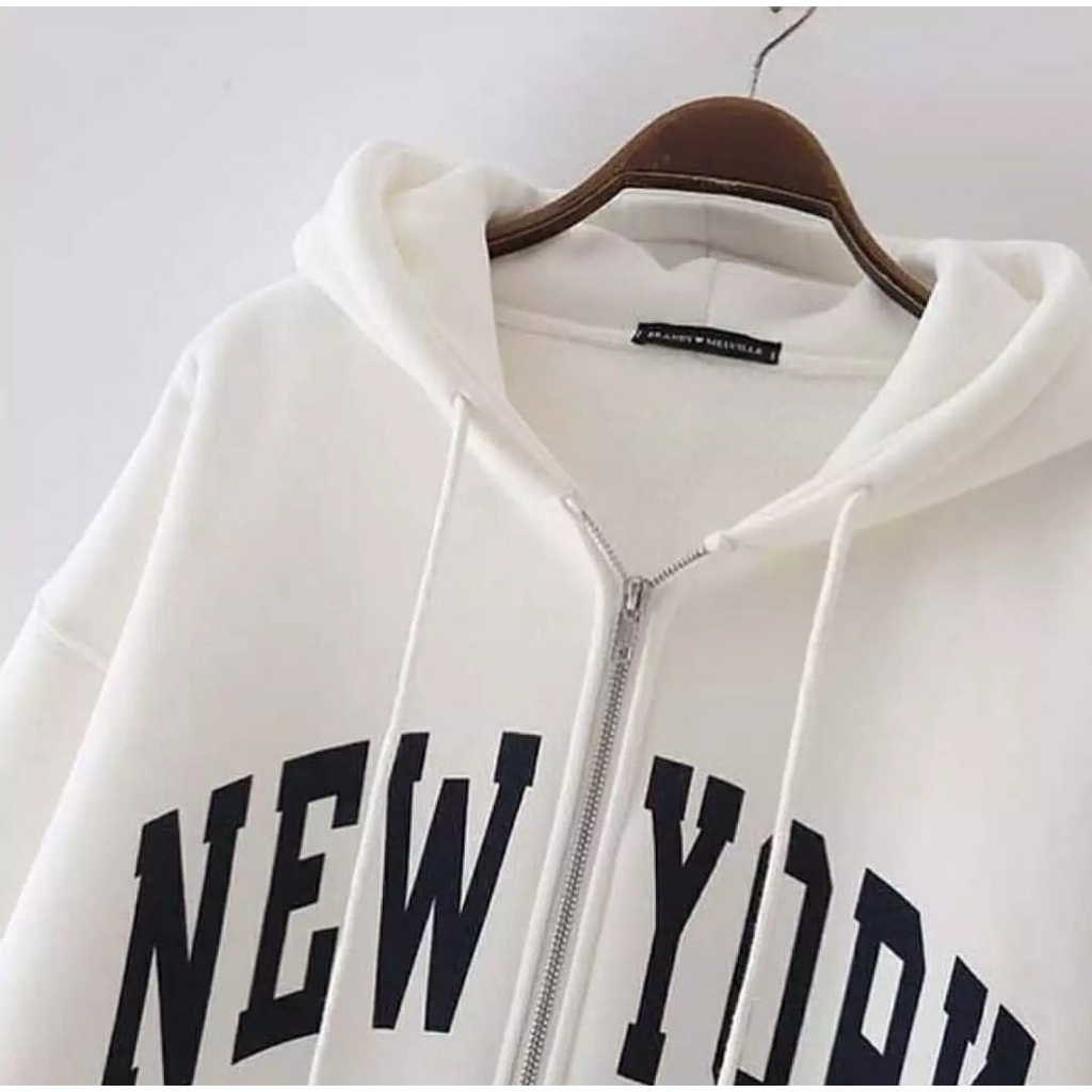 ZIPPER HOODIE UNISEX NEW YORK TEXT / ZIPPER HOODIE UNISEX