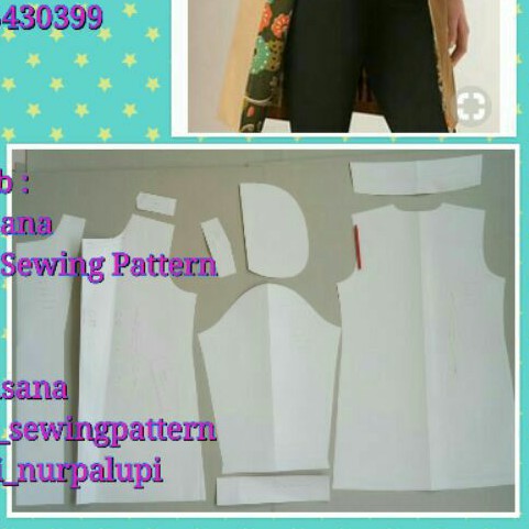 Pola Produksi outer 07 / Pola blazer / Pola baju / pola cardigan