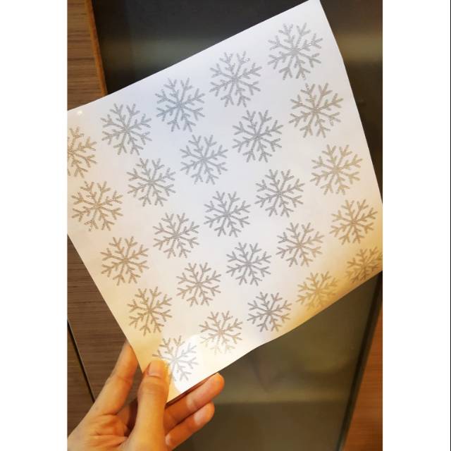 

sticker gliter snowflake cutting sticker