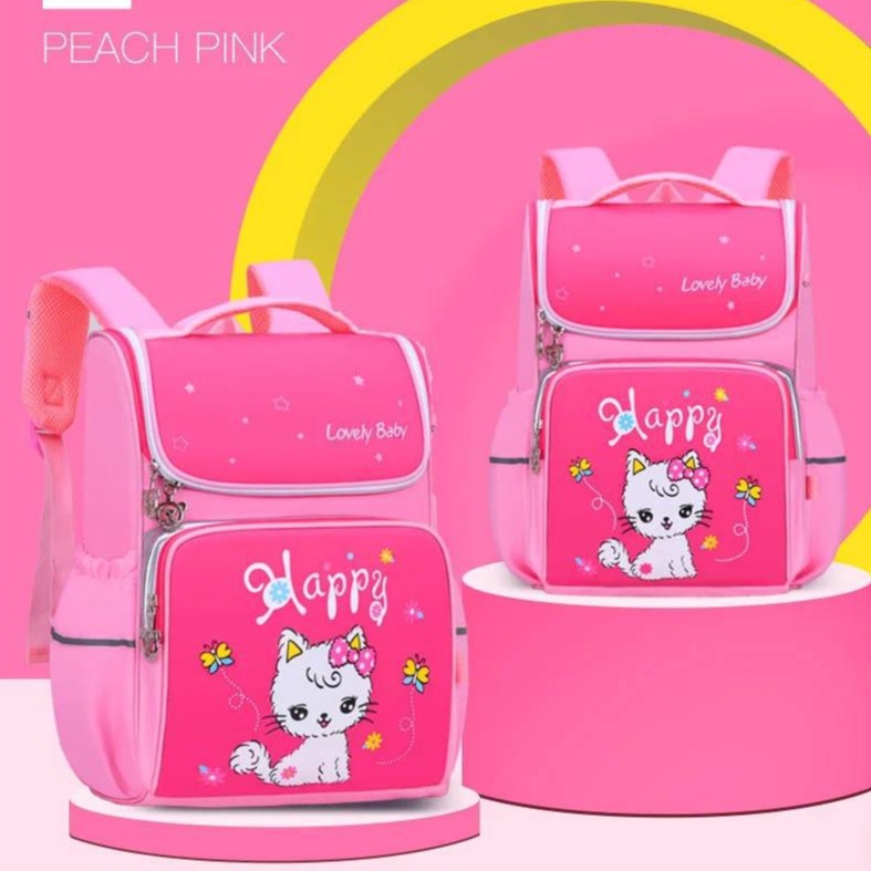 Rya.id - Tas Ransel Sekolah Anak Motif Cats Lucu Tas Ransel Sekolah Anak Permpuan Multifungsi Tebraru Tas Ransel Sekolah Pouler Kekinian Fashion Korean Stylish