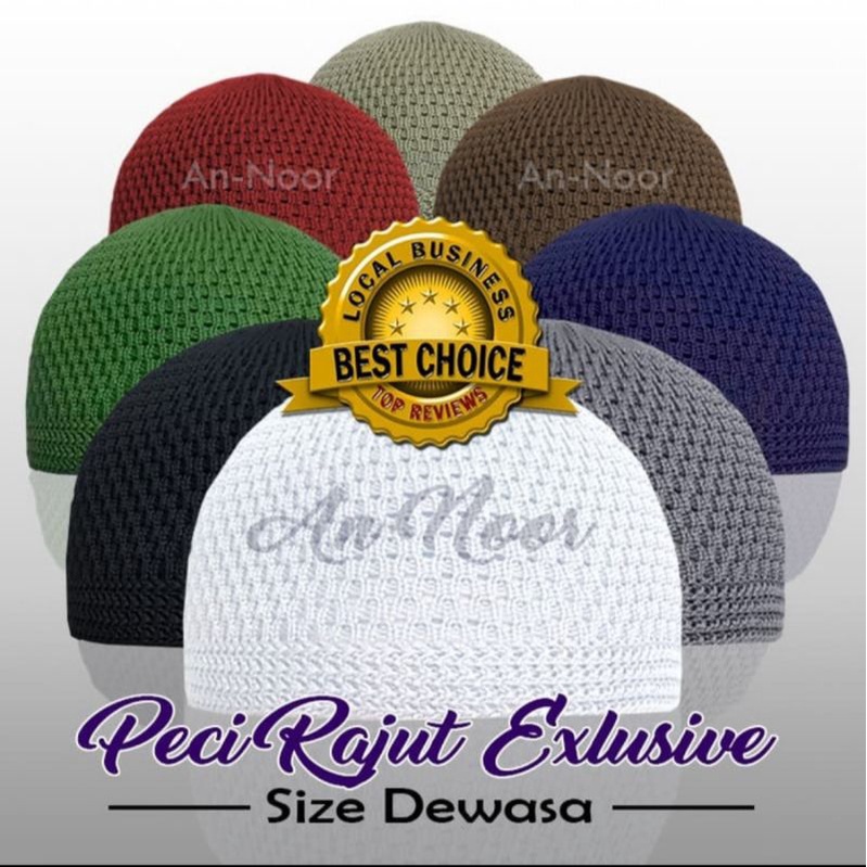 Kopiah rajut An-Noor