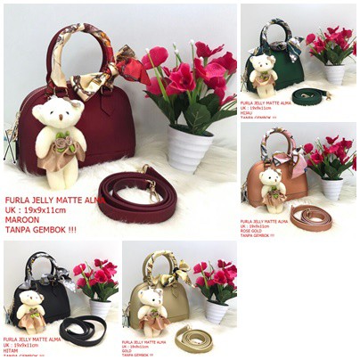 TAS BATAM TAS IMPORT TAS FASION FURLA JELLY MATTE ALMA TANPA GEMBOK 