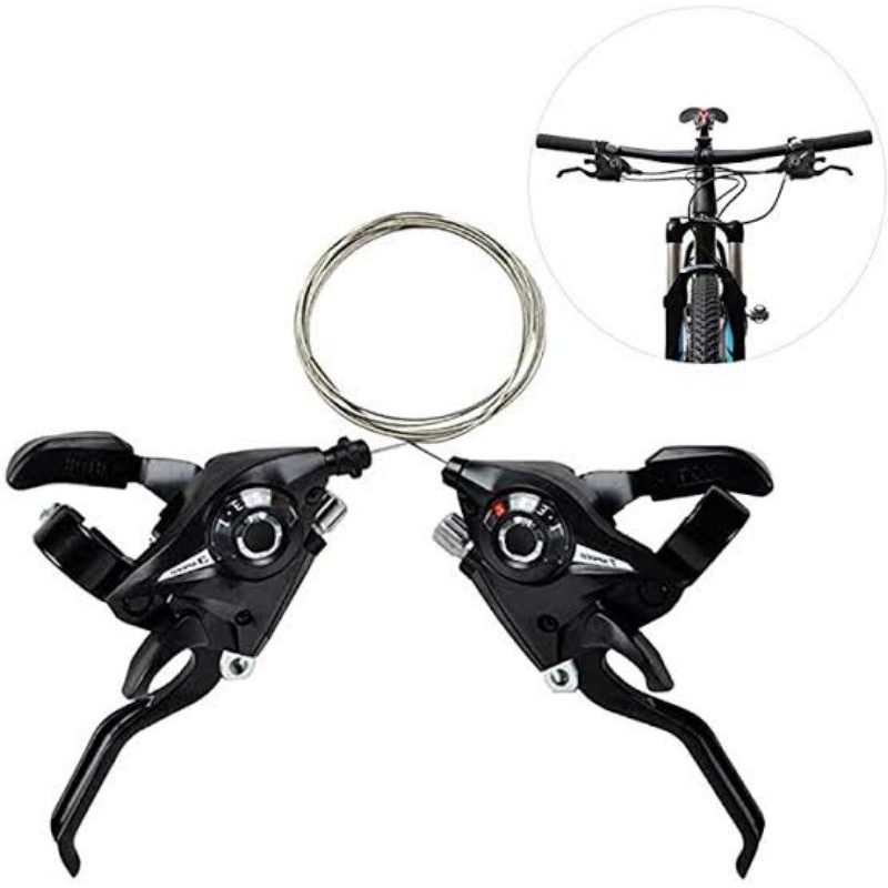 Shifter sepeda 7 speed dan 8 speed include handle rem ST EF51 Pemindah gigi sepeda