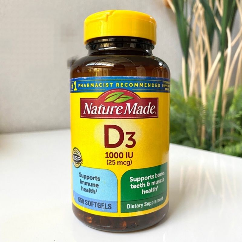 NATURE &quot;MADE&quot; VITAMIN D3 1000 IU (25 MCG) 650 SOFTGELS