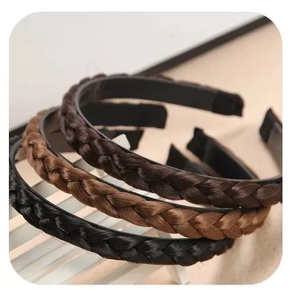 Bando Bandana Wanita Wig Korea Bahan Sintetis