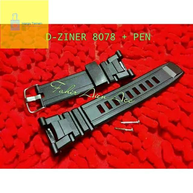 STRAP TALI JAM D-ZINER 8078 RUBBER STRAP JAM TANGAN D-ZINER 8078