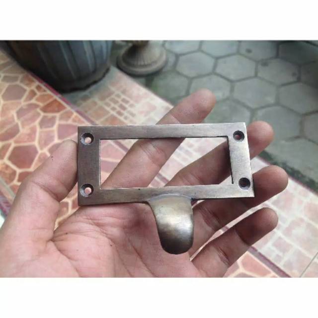 Handle / Tarikan Laci Lemari Pintu Rumah Kuningan Antik Murah 9cm