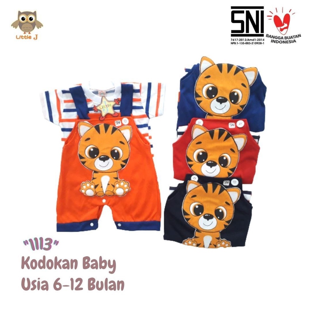 setelan baju bayi overall motif LITTLE 3-12 bulan