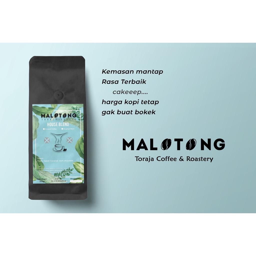 

Malotong Kopi House Blend Toraja Marasa 500 Gram Kopi Bubuk / Kopi Biji / Toraja Coffee
