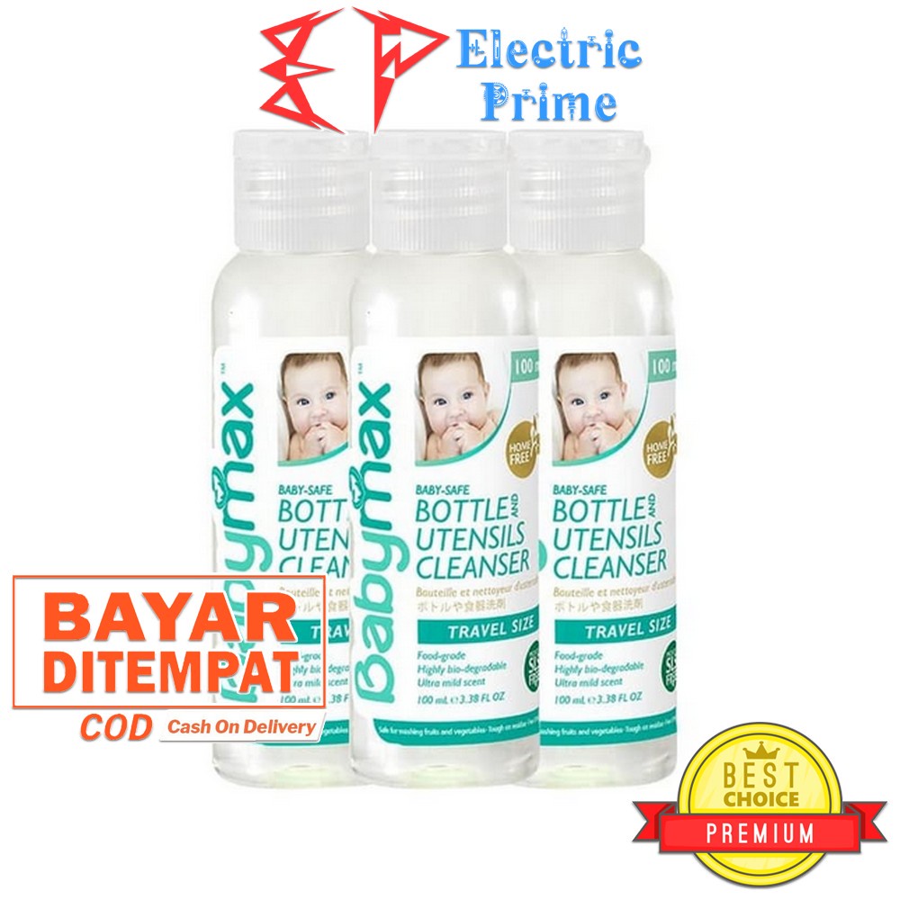 Paket 1x Babymax Detergent Dan 1x Bottle Untensils Cleanser Travel Size 100ml Sabun Antiseptik