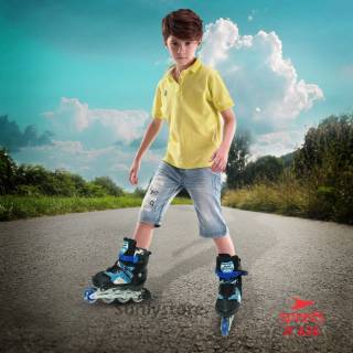  Sepatu  Roda  Anak dan Dewasa Inline Skate Full Karet PU 
