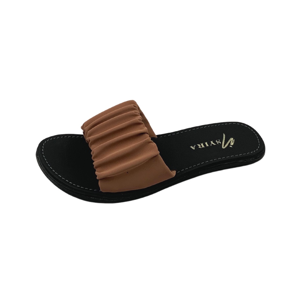 Insyira - Sandal Wanita Sylvia / Sandal Slop Wanita Non Slip Alas Hitam