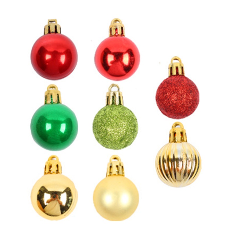 99pcs / Set Ornamen Bola Kecil Ukuran 1.2 Inch Untuk Dekorasi Pohon Natal