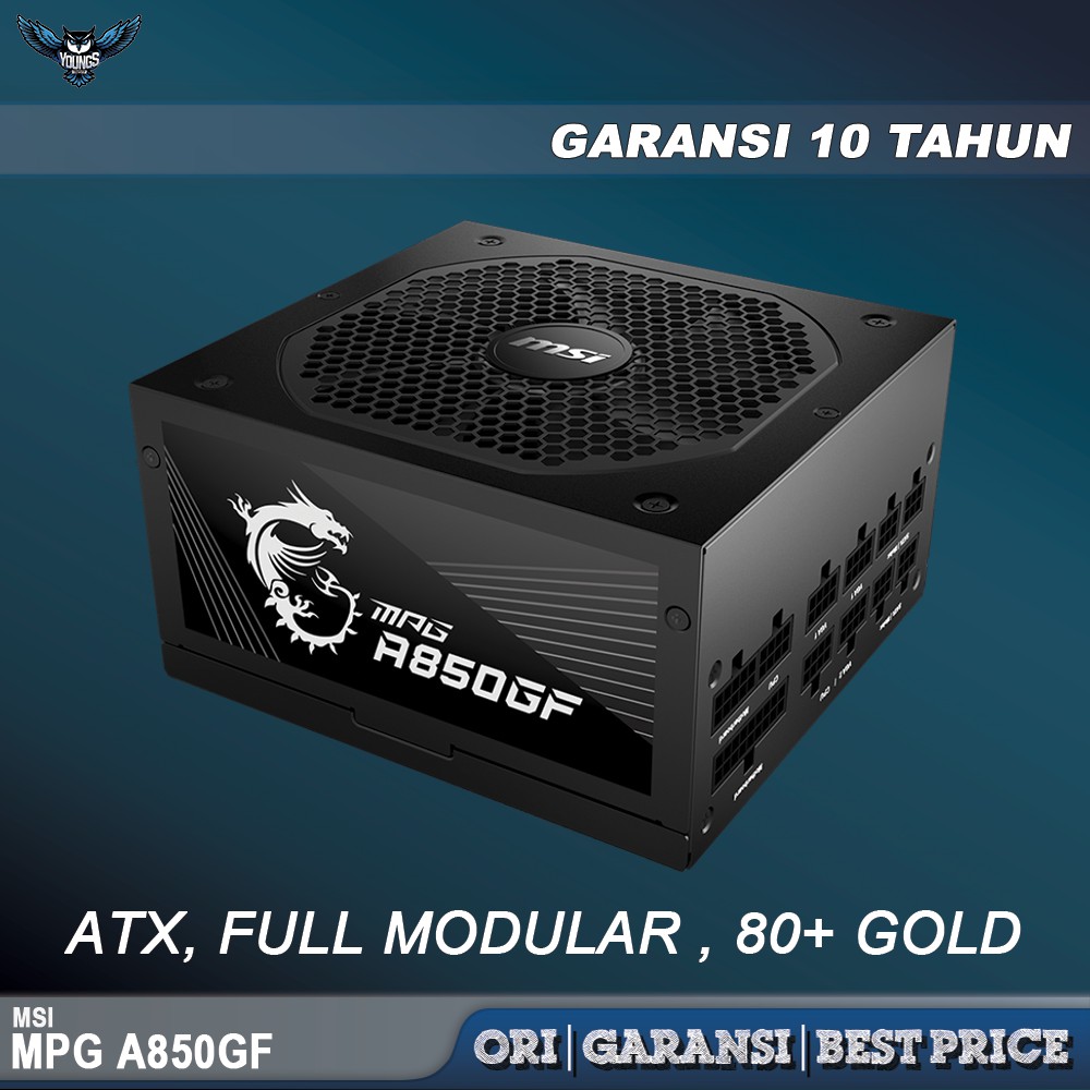 MSI MPG A850GF 850W 80+ GOLD FULL MODULAR PSU POWER SUPPLY GRNSI 10THN