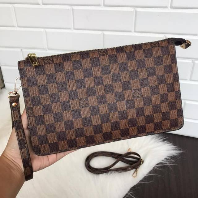 Lv clutch / clutch unisex / lv damier clutch / lv mono clutch / clutch 2 ruang