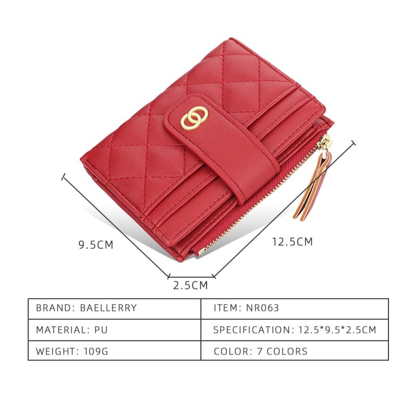 DOMPET WANITA LIPAT IMPORT BAELLERRY ORIGINAL KULIT MINI KARTU KECIL KOIN KOREA ORI BATAM MURAH