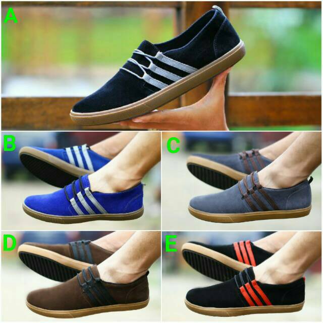 Sepatu Adidas Slip On Casual Canvas Pria