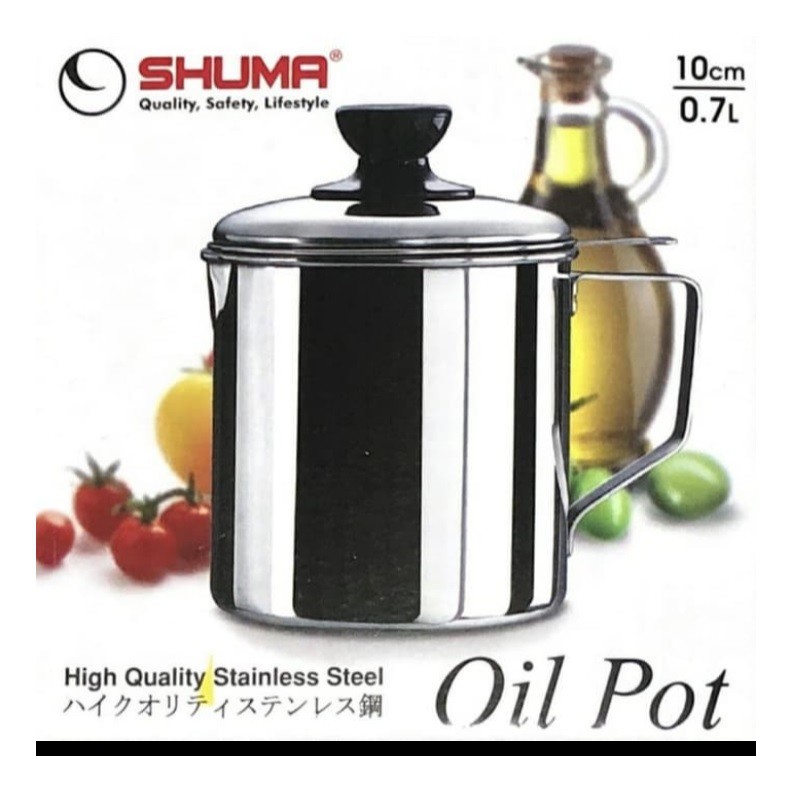 Shuma Oil Pot 0.7 Liter Tempat Penyaring Saringan Minyak Goreng / Wadah Simpan Minyak Jelantah Bekas