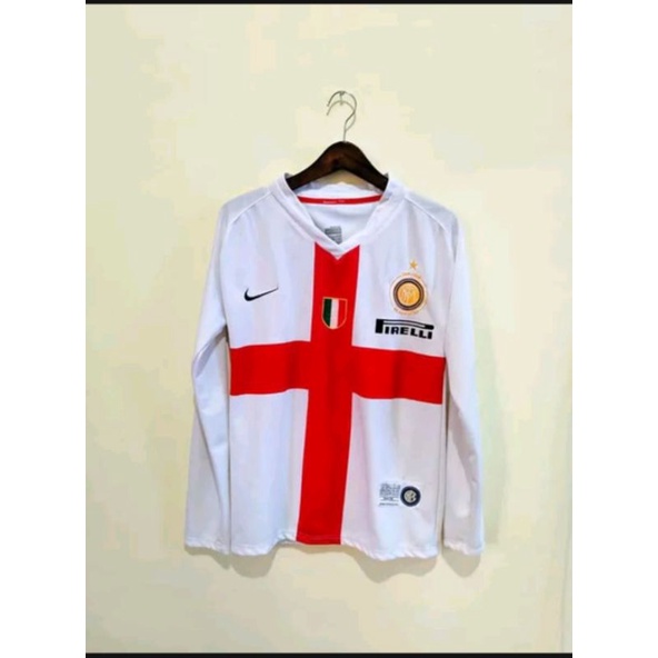 Jersey Inter Milan Centenary lengan panjang nameset Zanetti size S