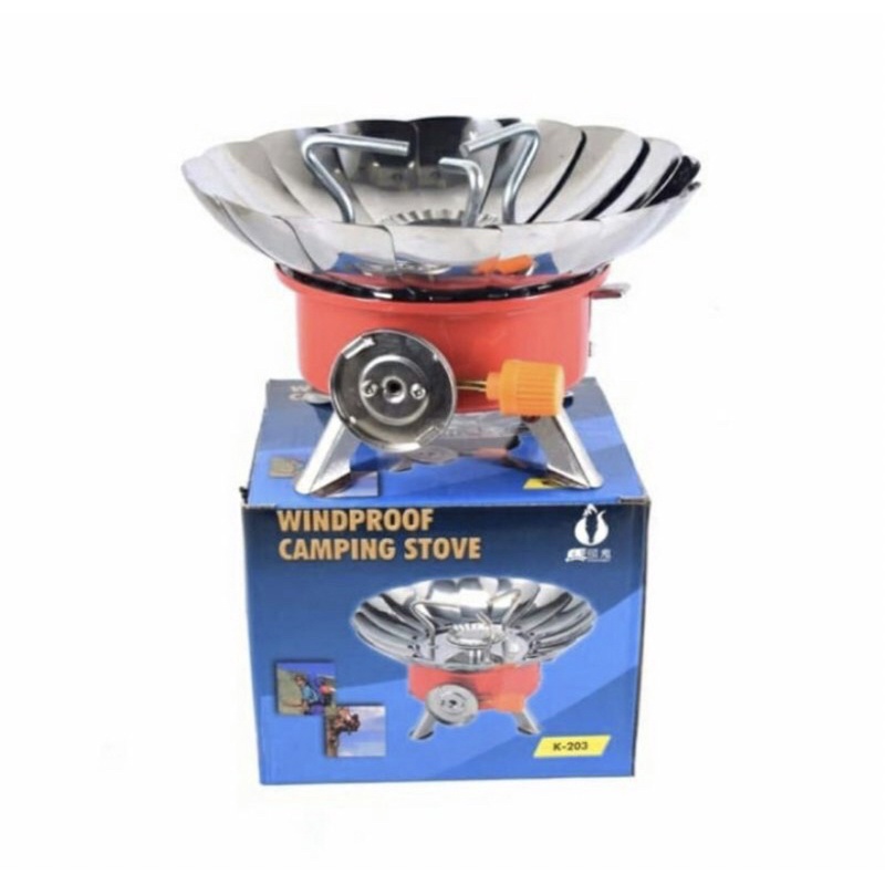 Kompor Camping Portable Anti Angin - Kompor Bunga - kompor Bulat - Gas portable