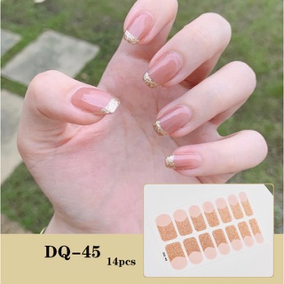 PREMIUM STICKER Nail Art Sticker Kuku 14 pcs Nail Art premium / Stiker kuku tempelan warna kuku tangan Manicure Pedicure KU030