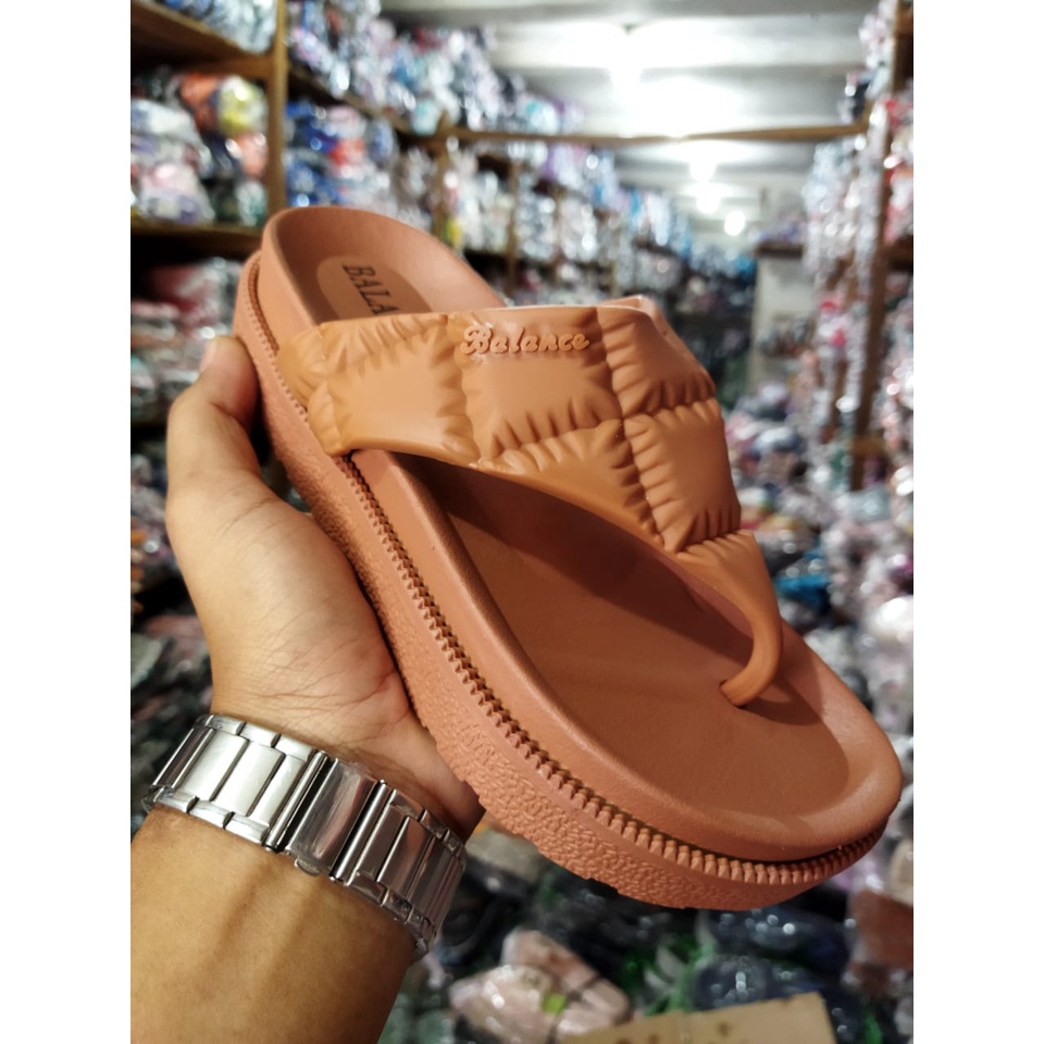 Sandal Wadges Jepit Terbaru Karet Jelly Import Balance 1605-w2 36-40