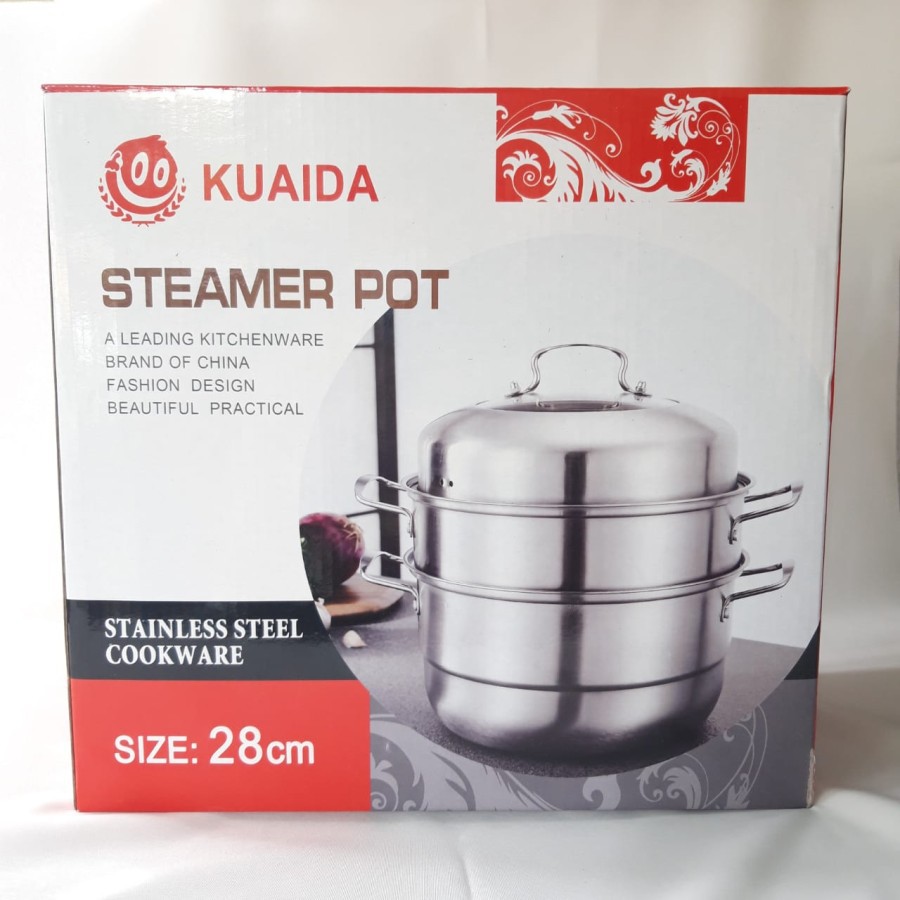Kuaida Panci Steamer 28 cm Stainless Steel