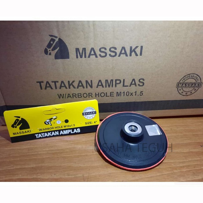 Jual Tatakan Amplas Bulat Velcro Rubber Pad Tipis Gerinda M Inchi Massaki Indonesia Shopee