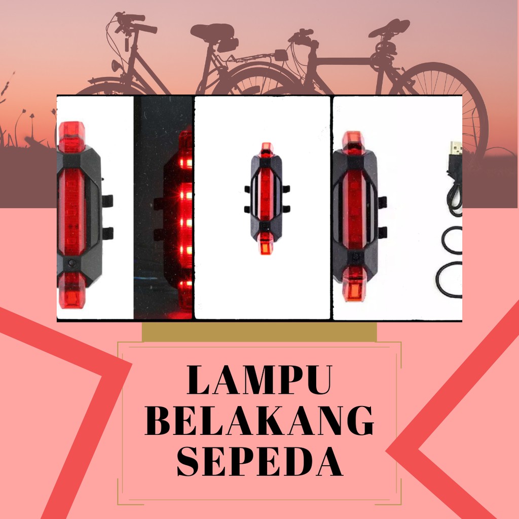 USB LAMPU BELAKANG SEPEDA MURAH COD - OTO-11