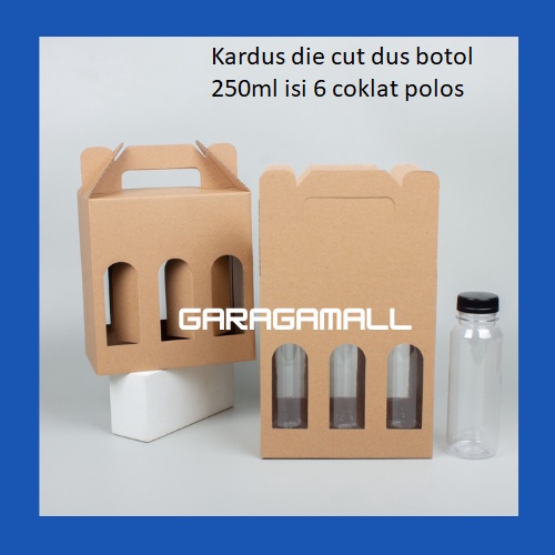 

Kardus packing dus hampers box botol tas jinjing botol dus packaging botol 250ml isi 6 coklat polos (isi 10 pcs)