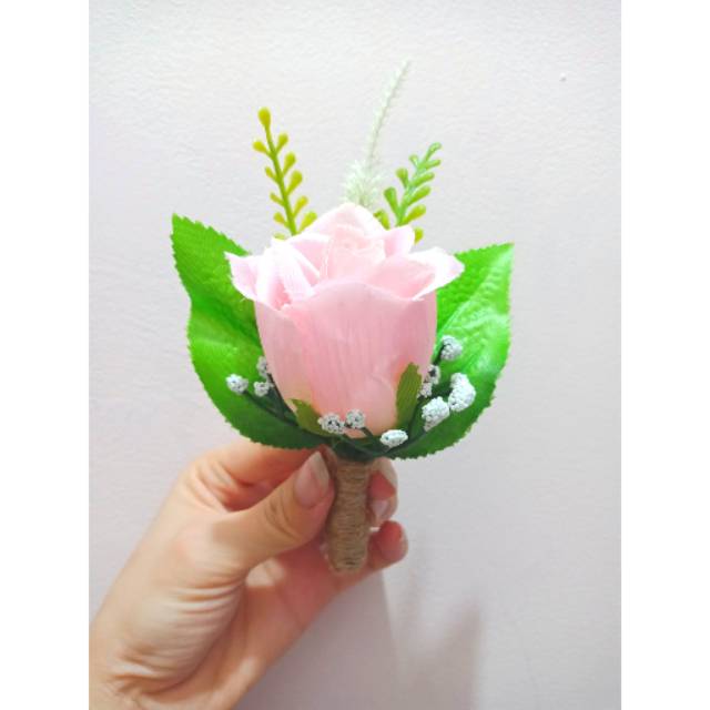 Corsage Pria/Bunga Jas Pengantin Pria/Bunga Jas/Bunga Dada Cowok/Bunga Jas Groom/Boutonniere Wedding