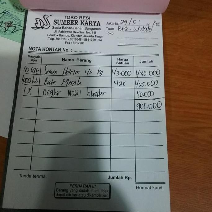 

[[BISA COD]] Nota Bpk Widodo 29 Januari 2020