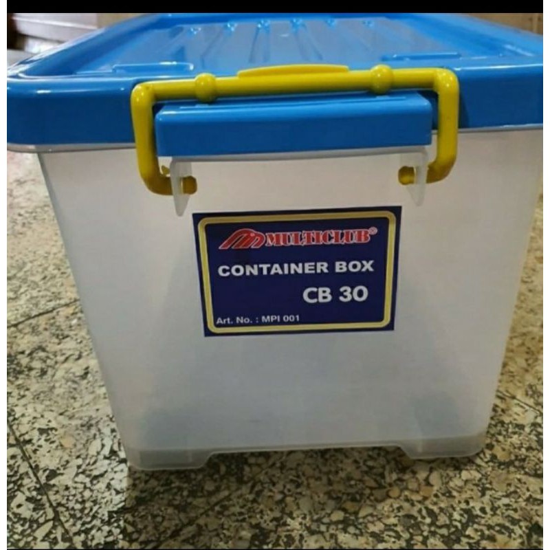 Expedisi Box Container Roda 30 Liter Multiclub Kualitas Shinpo Tebal Kontainer Krat Industri Plastik