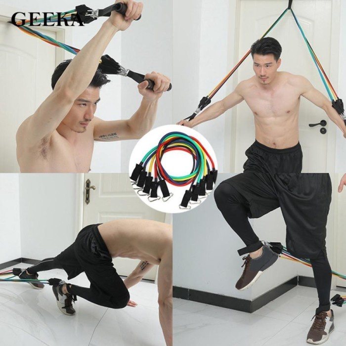 Set Tali Olahraga Pintu Serbaguna/ 11 Set Alat Fitness Dan Gym Dirumah