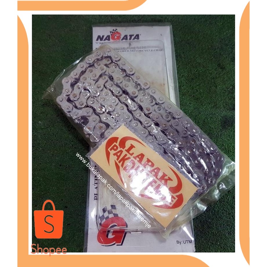 Jual last stok RANTAI 428 130 NAGATA ORIGINAL SILVER CHROME RANTE 428 130 Murah