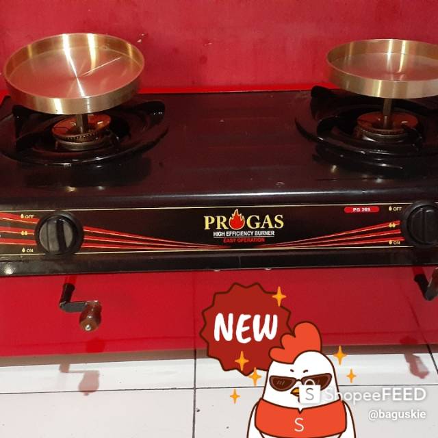 Kompor leker 2 tungku + 2 loyang uk. 18